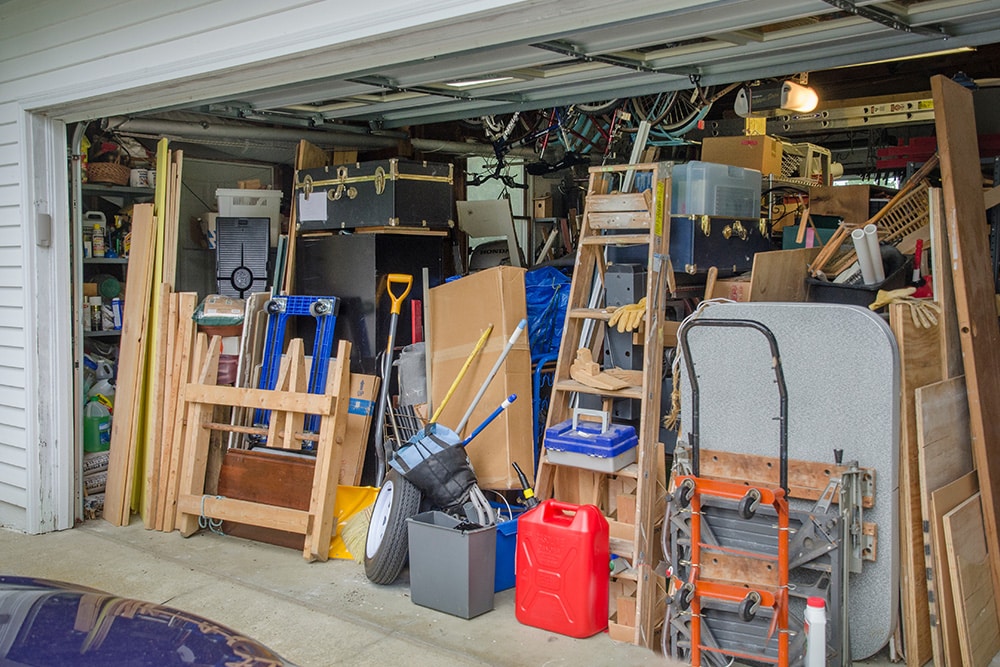 Cluttered Garage - Self storage Pekin, IL